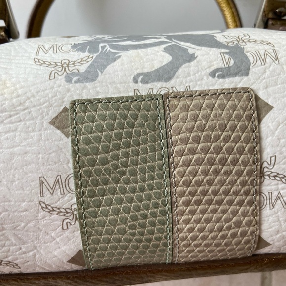 MCM White and Gold Handbag Euc - Picture 14 of 16